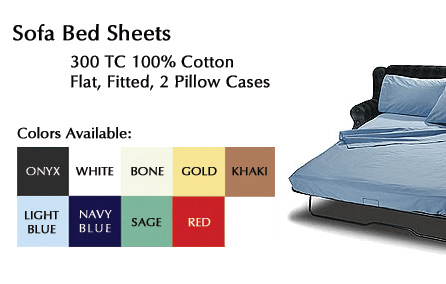 300 TC 100% Cotton Sofa Bed Sheets