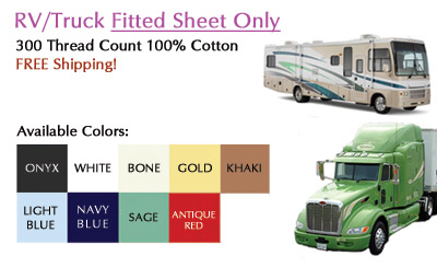 RV and Truck Fitted Sheet Only (300 Thread Count 100% Cotton)