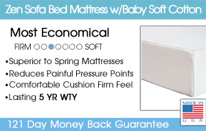 The Zen Sofa Bed Mattress w/Organic Cotton