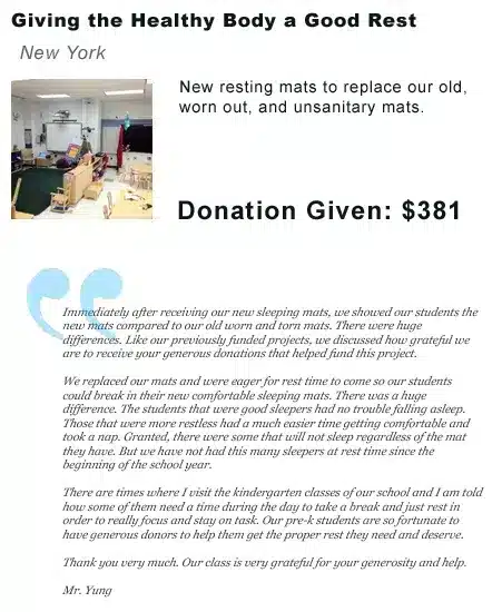 Charity donation thank you letter