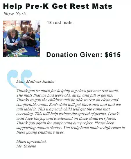 Charity donation thank you letter