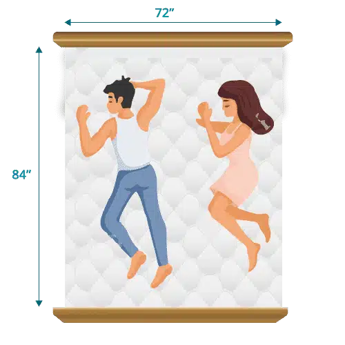 California King mattress size illustration