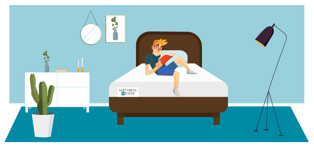 Person reading on Full mattress