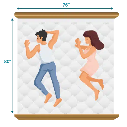 Couple sleeping in King Sized Bed