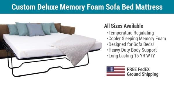 Custom Deluxe CoolMax® Sofa Bed Mattress With Memory Foam