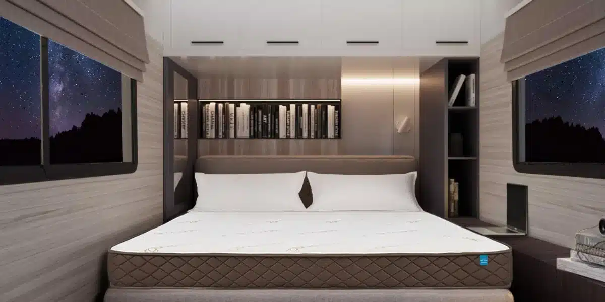 Luxury RV mattress brown quilted