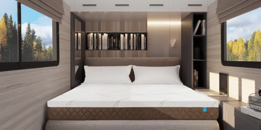 Luxury RV mattress in modern camper