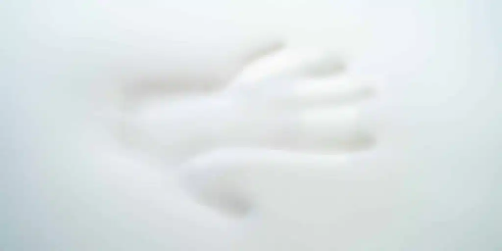 Memory foam hand impression demonstration