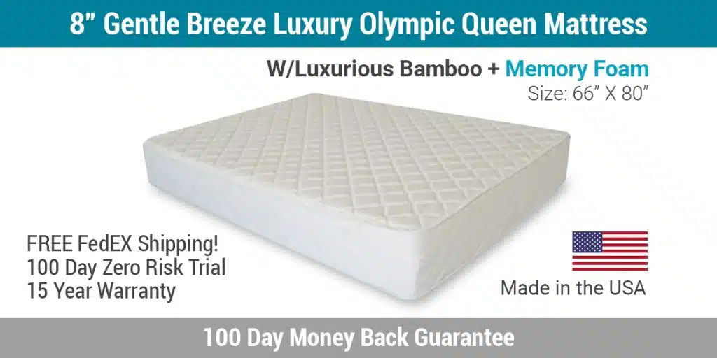 Gentle Breeze Olympic Queen mattress bamboo