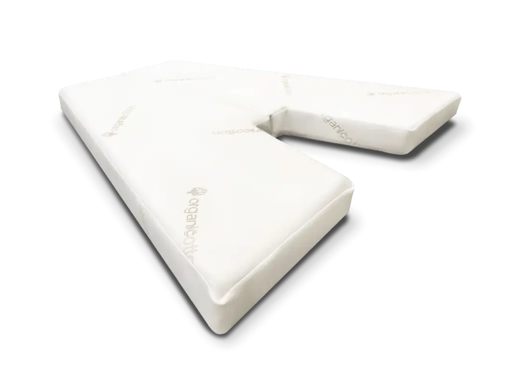 Custom shaped boat mattress with corner cutouts