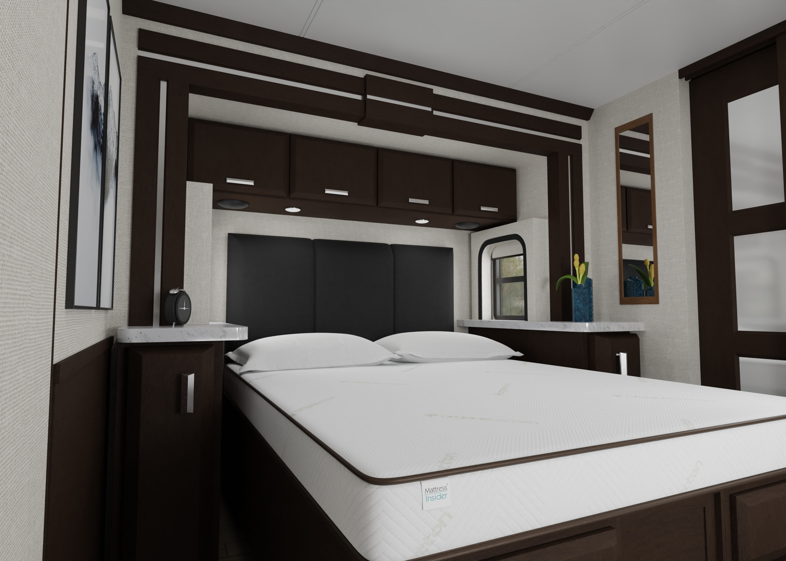 Elation RV mattress in RV bedroom