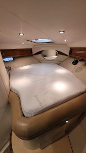 Custom boat mattress V-berth cabin