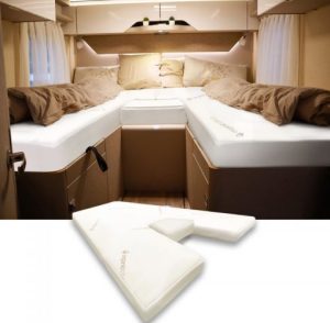 V-berth boat mattress with extra cushion