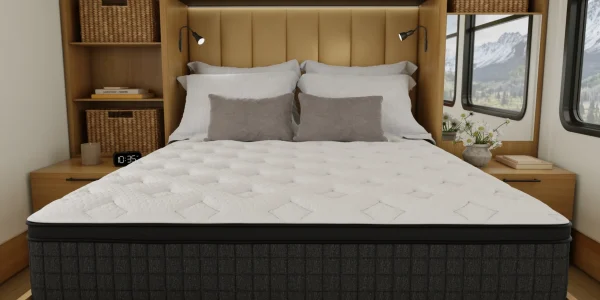 RV mattress bedroom full view