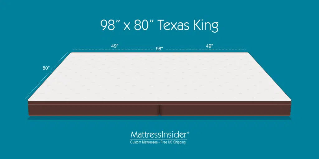 98" x 80" Texas King Flipped Orientation