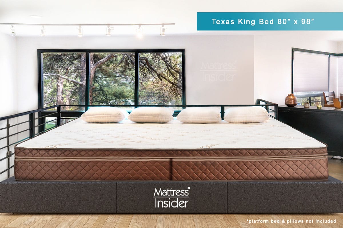 Ajh King Size Bed Cot With Mattress, Texas King Bed Size