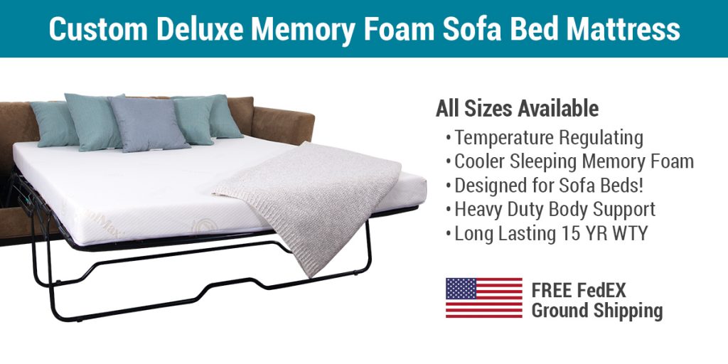 Custom Deluxe CoolMax® Sofa Bed Mattress With Memory Foam